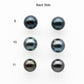 9-10mm Matching Pair Gorgeous Tahitian Pearl Round in Amazing Luster with Minor Blemish, Undrilled for Making Earring, SKU # 2040TH