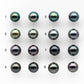 9-10mm Matching Pair Gorgeous Tahitian Pearl Round in Amazing Luster with Minor Blemish, Undrilled for Making Earring, SKU # 2040TH