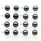 10-11mm Matching Pair Gorgeous Tahitian Pearl Round in Amazing Luster with Minor Blemish, Undrilled for Making Earring, SKU # 2041TH