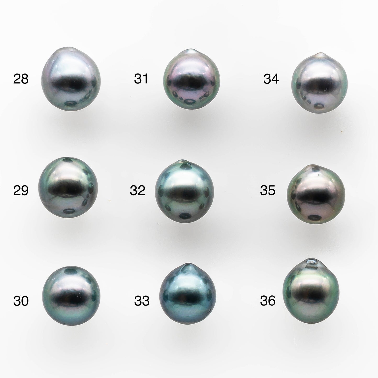 8-9mm Tahitian Pearl Drop with High Luster and Natural Color, Loose Single Piece Undrilled, SKU # 2044TH