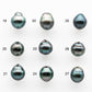 8-9mm Tahitian Pearl in Natural Color and High Luster, Undrilled Loose Single Piece, SKU # 2049TH