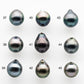 9-10mm High Quality Tahitian Pearl in Natural Color and Very Nice Luster, Single Piece Loose Undrilled, SKU #2050TH