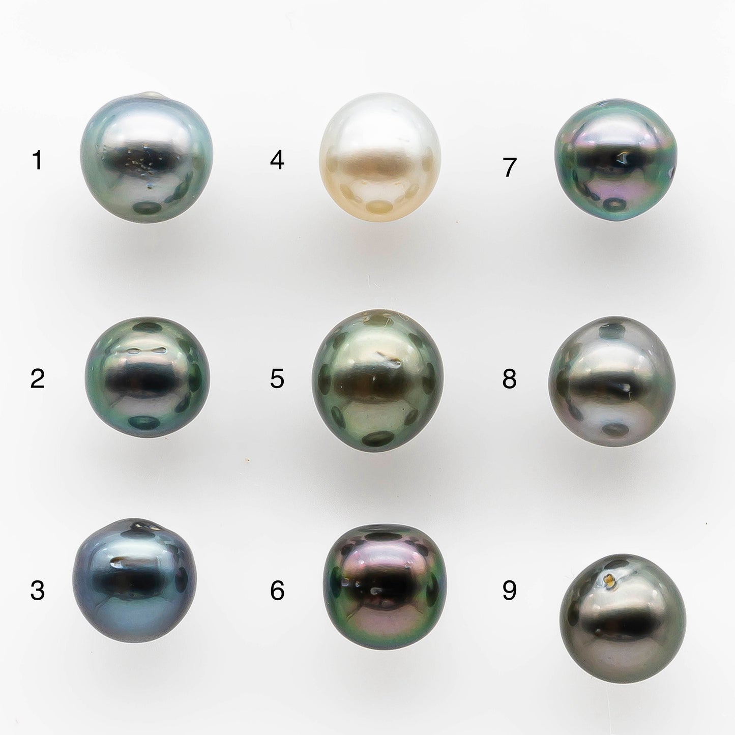 9-10mm Undrilled Drop Tahitian Pearl in High Luster and Natural Color with Minor Blemishes, Loose Single Piece, SKU # 2053TH