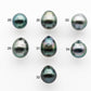 9-10mm Tahitian Pearl Drop Undrilled Loose Single Piece in High Luster and Natural Color with Minor Blemishes, SKU # 2054TH