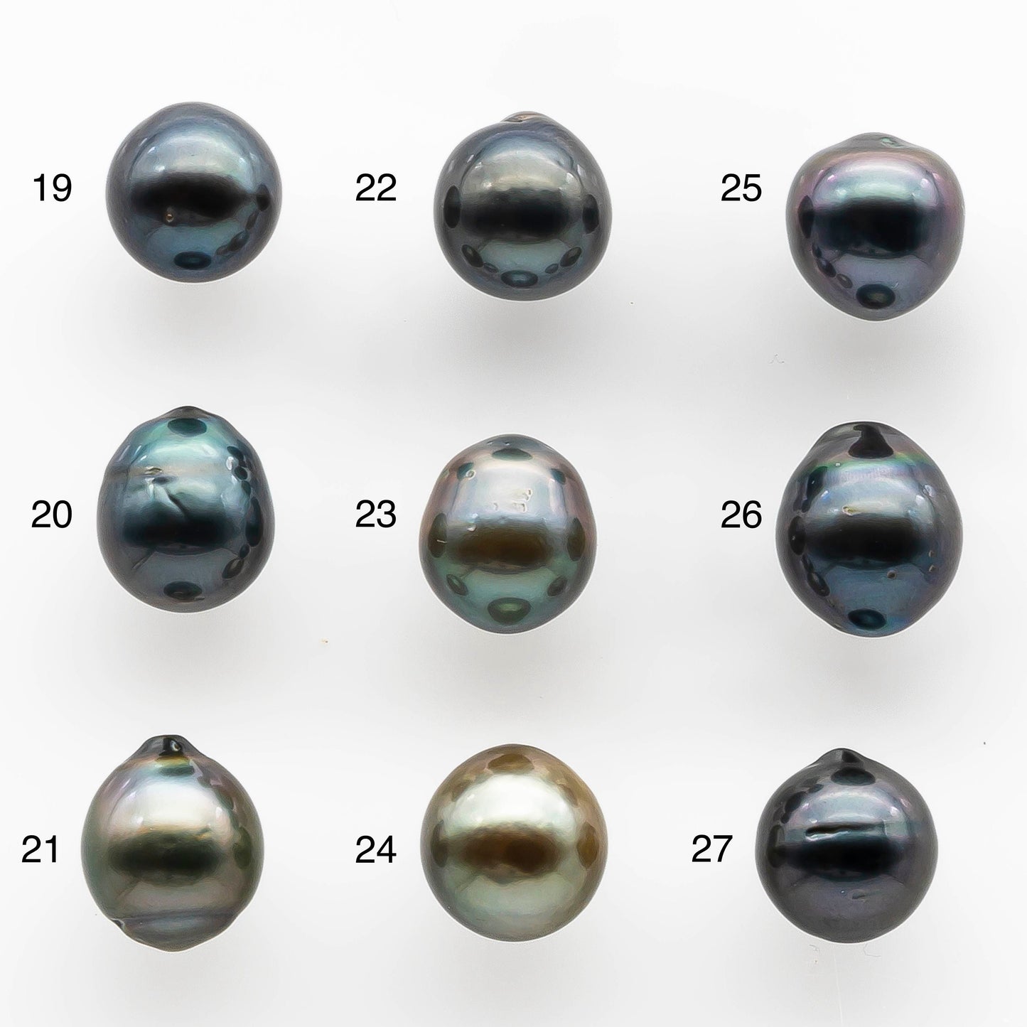 9-10mm Undrilled Drop Tahitian Pearl in High Luster and Natural Color with Minor Blemishes, Loose Single Piece, SKU # 2055TH