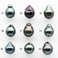 8-9mm Tahitian Pearl Drop with High Luster and Natural Color with Minor Blemishes, Loose Single Piece Undrilled, SKU # 2056TH