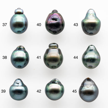 9-10mm Tahitian Pearl Drop with High Luster and Natural Color with Minor Blemishes, Loose Single Piece Undrilled, SKU # 2056TH