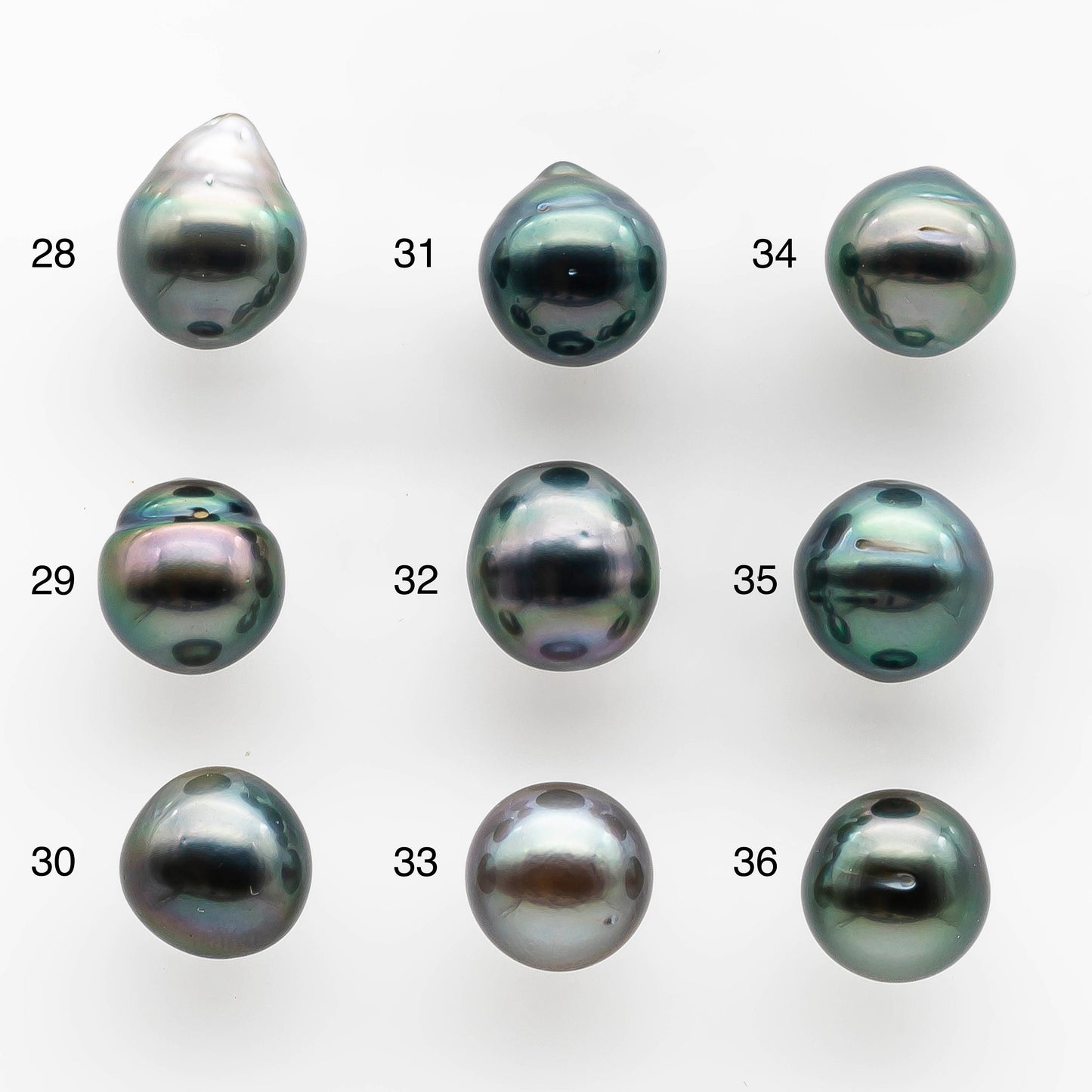 10-11mm Tahitian Pearl Drop with High Luster and Natural Color with Minor Blemishes, Loose Single Piece Undrilled, SKU # 2058TH