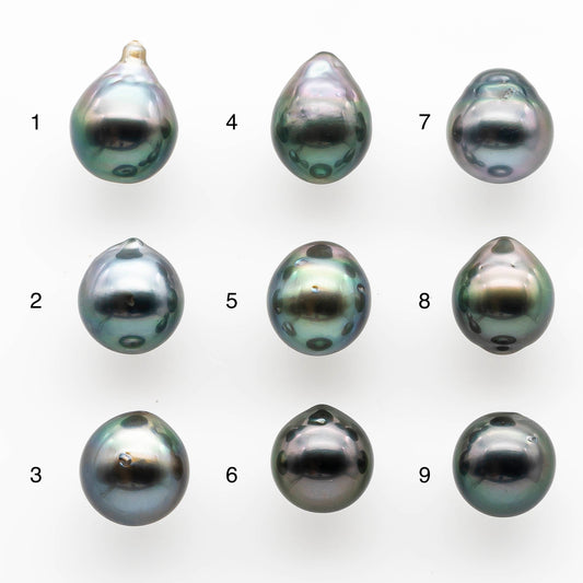 10-11mm Tahitian Pearl Drop with High Luster and Natural Color with Minor Blemishes, Loose Single Piece Undrilled, SKU # 2058TH