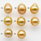 9-10mm Gold South Sea Pearl Drops Undrilled for Jewelry Making, Natural Gold Color Saltwater Pearl, SKU#1983GS