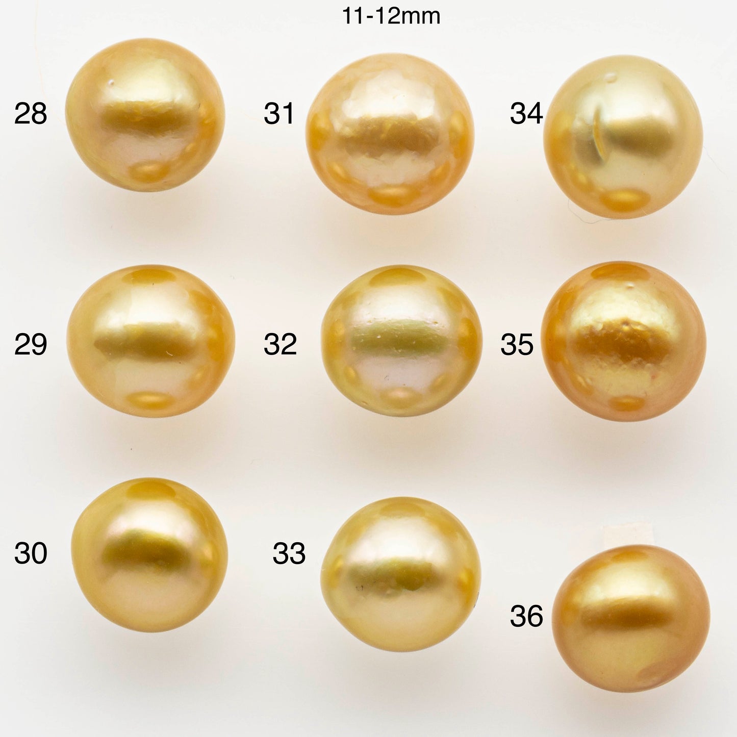 10-12mm Gold South Sea Pearl Drops Undrilled for Jewelry Making, Natural Gold Color Saltwater Pearl, SKU#1992GS