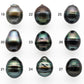 11-12mm Tahitian Pearl Baroque Drops in Natural Color and High Luster, Undrilled Loose Single Piece, SKU # 2000TH