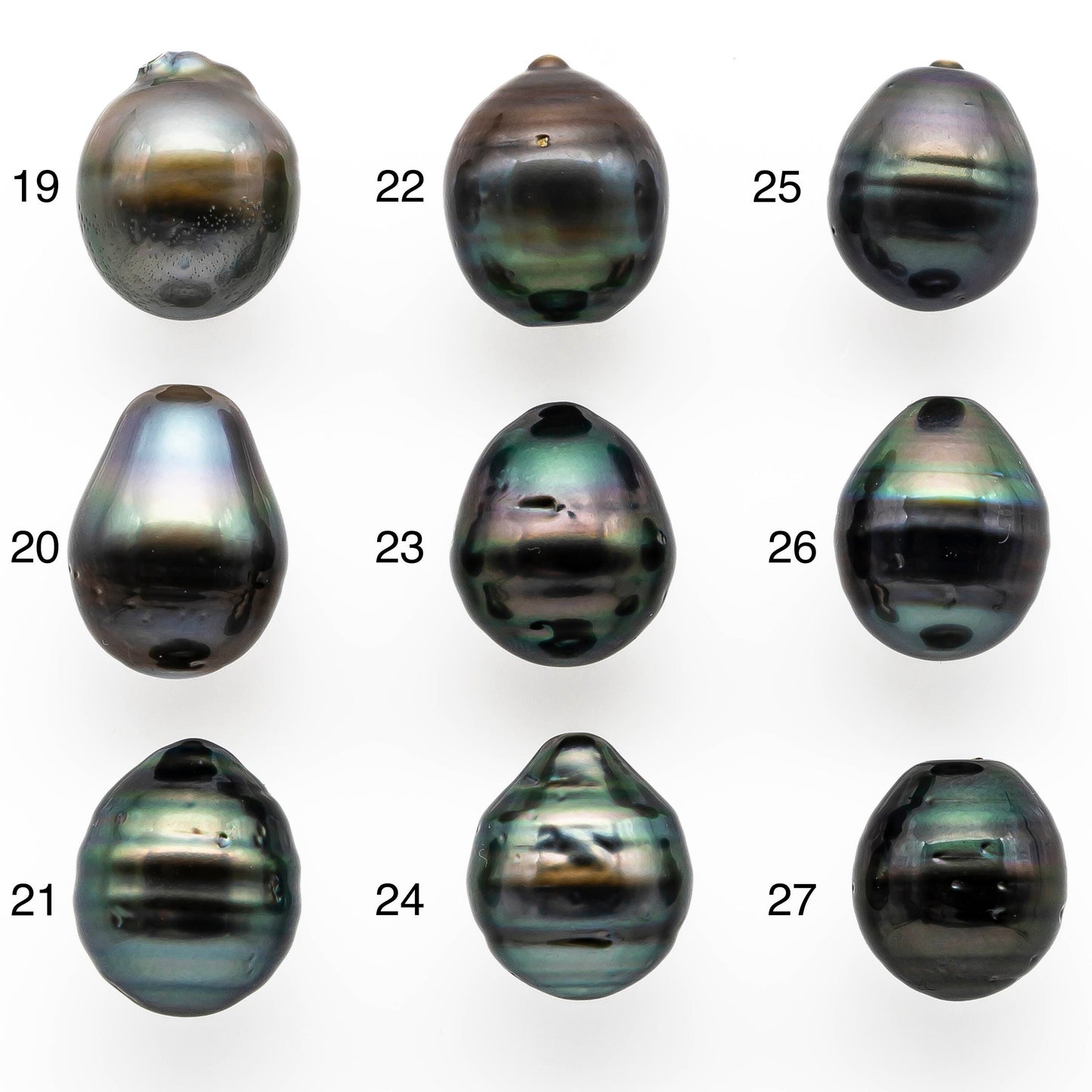 11-12mm Tahitian Pearl Baroque Drops in Natural Color and High Luster, Undrilled Loose Single Piece, SKU # 2000TH