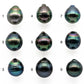 11-12mm Tahitian Pearl Baroque Drops in Natural Color and High Luster, Undrilled Loose Single Piece, SKU # 2000TH