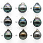 11-12mm Tahitian Pearl Drop with Nice Luster and Natural Color with Minor Blemishes, Loose Single Piece Undrilled, SKU # 2001TH