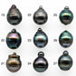 11-12mm Tahitian Pearl Drop with Nice Luster and Natural Color with Minor Blemishes, Loose Single Piece Undrilled, SKU # 2001TH