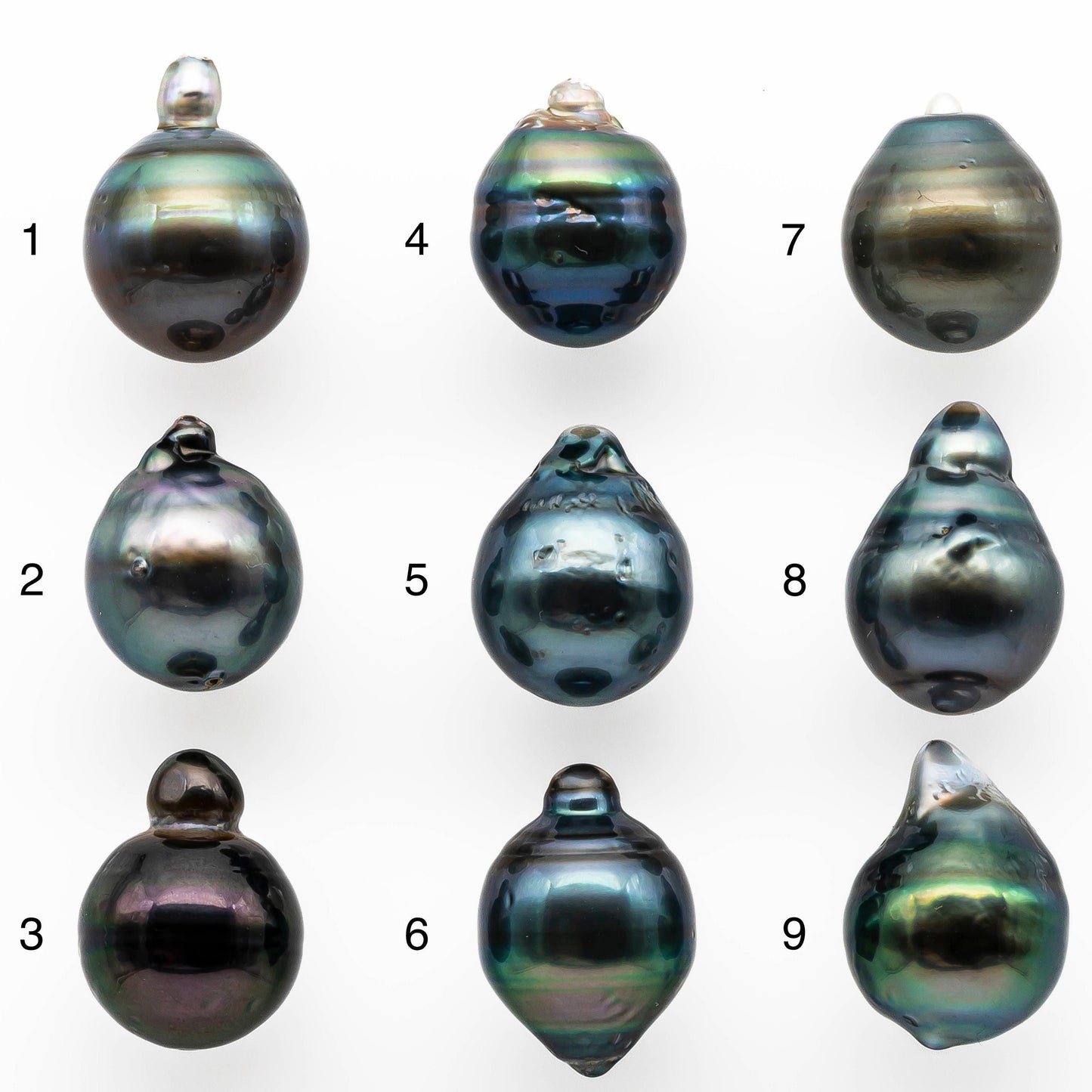 11-12mm Tahitian Pearl Drop with Nice Luster and Natural Color with Minor Blemishes, Loose Single Piece Undrilled, SKU # 2001TH