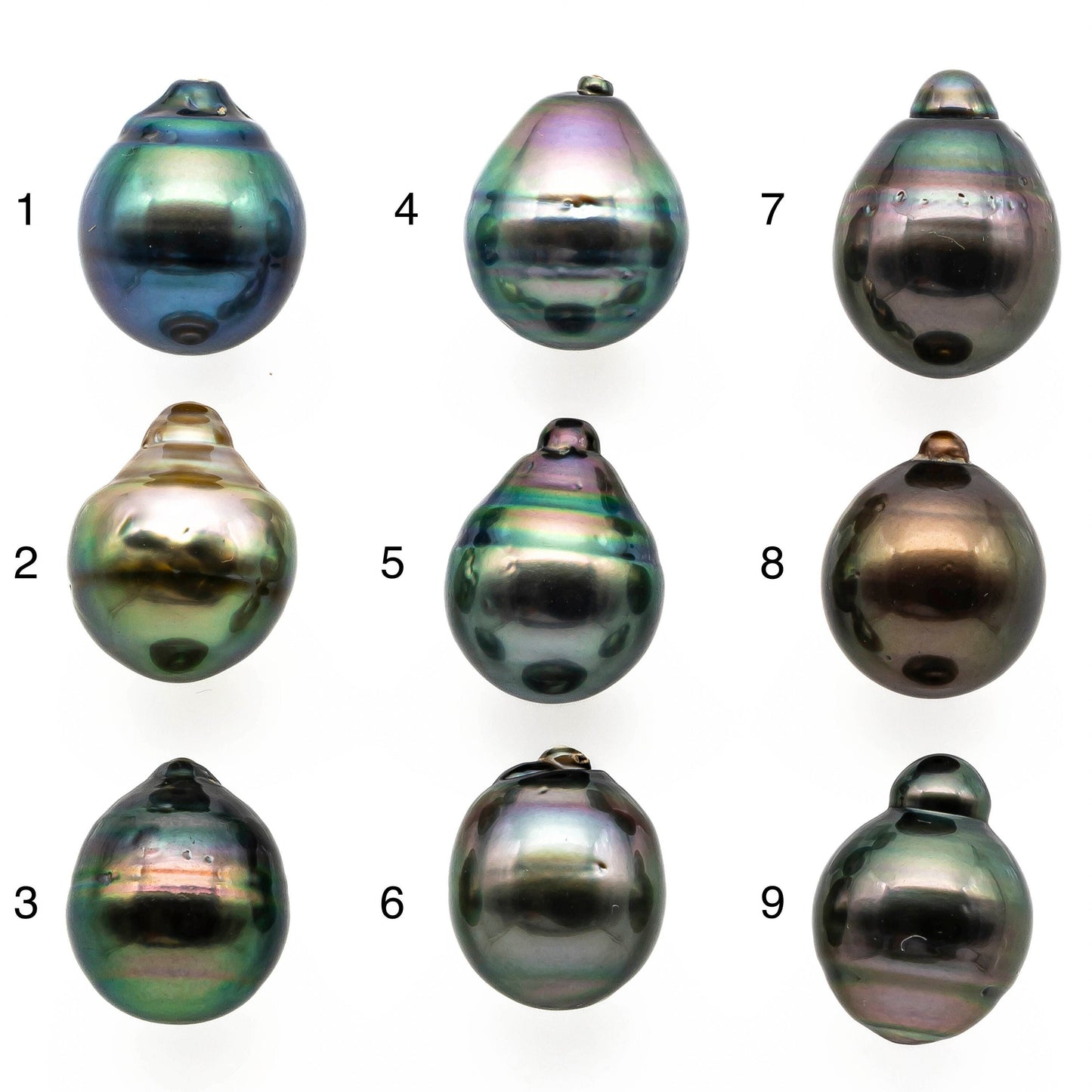 12-13mm Tahitian Pearl Baroque Teardrop Shape in Undrilled Loose Single Piece High Luster and Natural Color with Blemishes, SKU # 2004TH