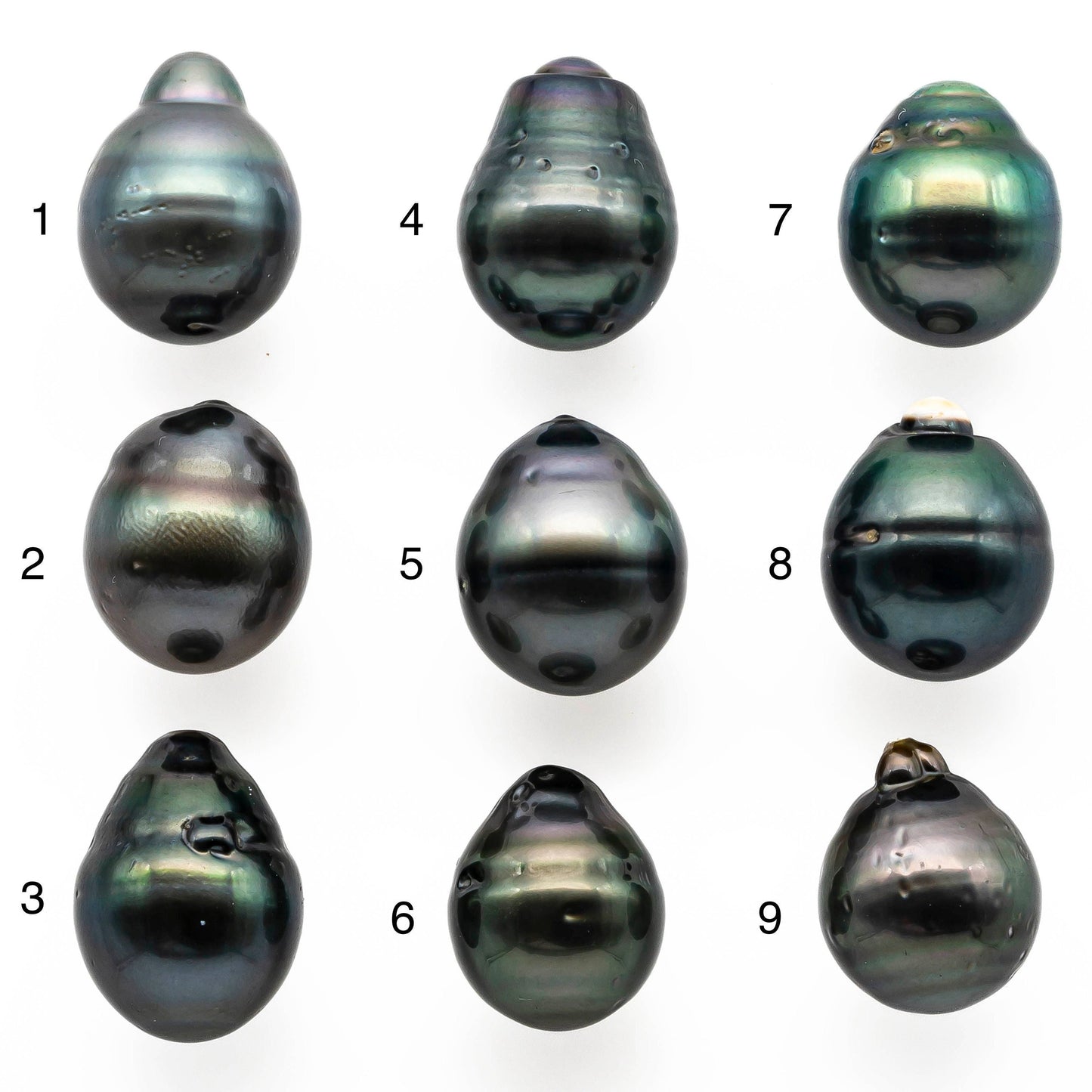 12-13mm Tahitian Pearl Drop with High Luster and Natural Color with Minor Blemishes, Loose Single Piece Undrilled, SKU #2008TH