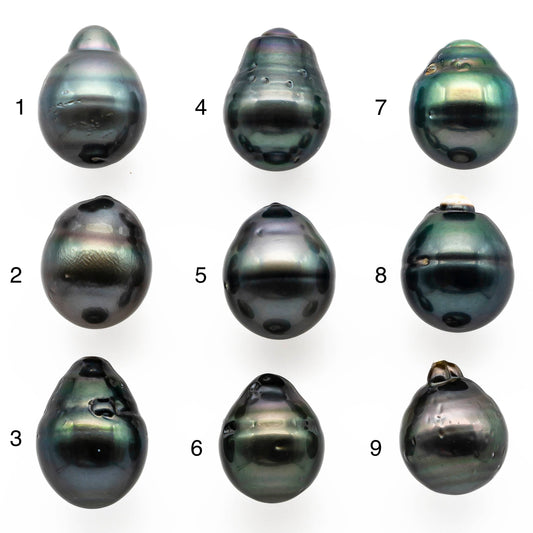 12-13mm Tahitian Pearl Drop with High Luster and Natural Color with Minor Blemishes, Loose Single Piece Undrilled, SKU #2008TH