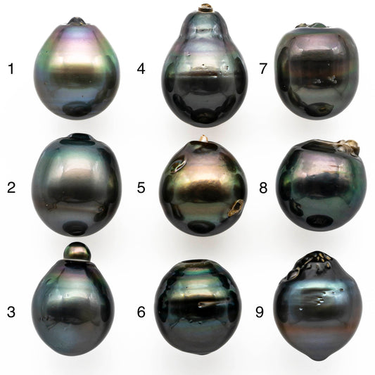 15-16mm Tahitian Pearl Drop Undrilled Loose Single Piece in High Luster and Natural Color with Minor Blemishes, SKU # 2018TH