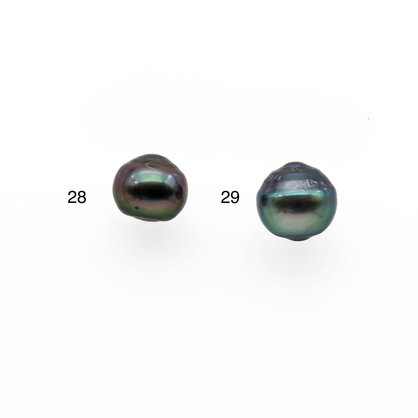 9-10mm Colorful Tahitian Pearl Single Piece Drop in Natural Color and High Luster with Minor Blemishes, Loose Undrilled, SKU # 2022TH