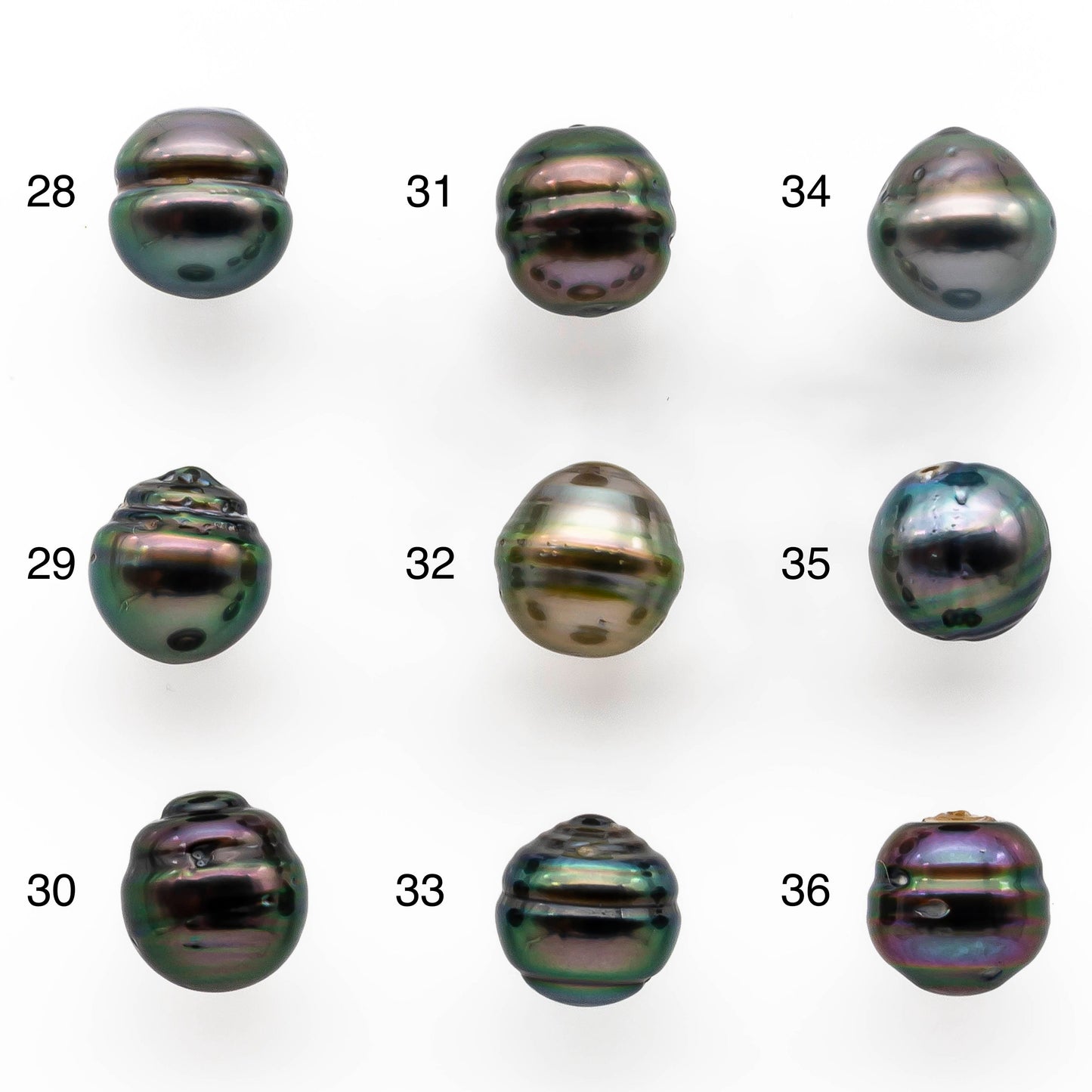 8-9mmmm Tahitian Pearl Drop Undrilled Loose Single Piece in High Luster and Natural Color with Minor Blemishes, SKU # 2032TH