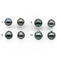 8-9mm Matching Pair Tahitian Pearl Teardrop with High Luster and Blemish,Loose Undrilled for Making Earring or Pendant, SKU # 2029TH