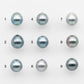 8-9mm High Quality Tahitian Pearl in Silver Blue or Gray Natural Color and Very Nice Luster, Single Piece Loose Undrilled, SKU # 2095TH