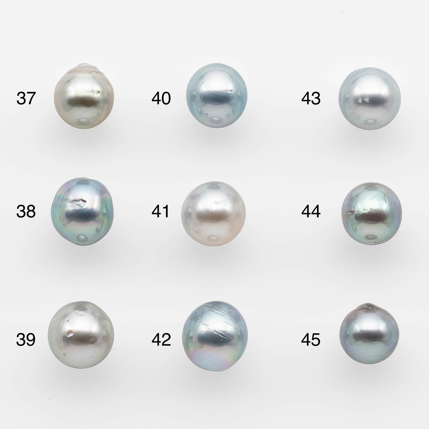 8-9mm Tahitian Pearl Drop with High Luster and Natural Color in Silver Blue with Minor Blemishes, Loose Single Piece Undrilled, SKU #2096TH