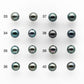 8-9mm  Matching Pair Near Round Tahitian Pearl Undrilled with High and Minor Blemish, For Making Earring, SKU # 2034TH