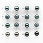 8-9mm  Matching Pair Near Round Tahitian Pearl Undrilled with High and Minor Blemish, For Making Earring, SKU # 2034TH