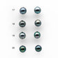 8-9mm Matching Pair Tahitian Pearl Drop in Amazing Luster with Minor Blemish, Undrilled for Making Earring, SKU # 2035TH