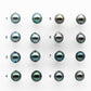 8-9mm Matching Pair Tahitian Pearl Drop in Amazing Luster with Minor Blemish, Undrilled for Making Earring, SKU # 2035TH