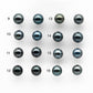 9-10mm  Matching Pair Tahitian Pearl  Undrilled win Minor Blemish and High Luster, For Making Earring, SKU # 2038TH