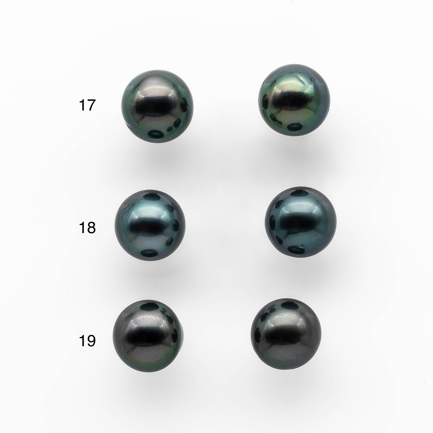 9-10mm  Matching Pair Tahitian Pearl  Undrilled win Minor Blemish and High Luster, For Making Earring, SKU # 2038TH