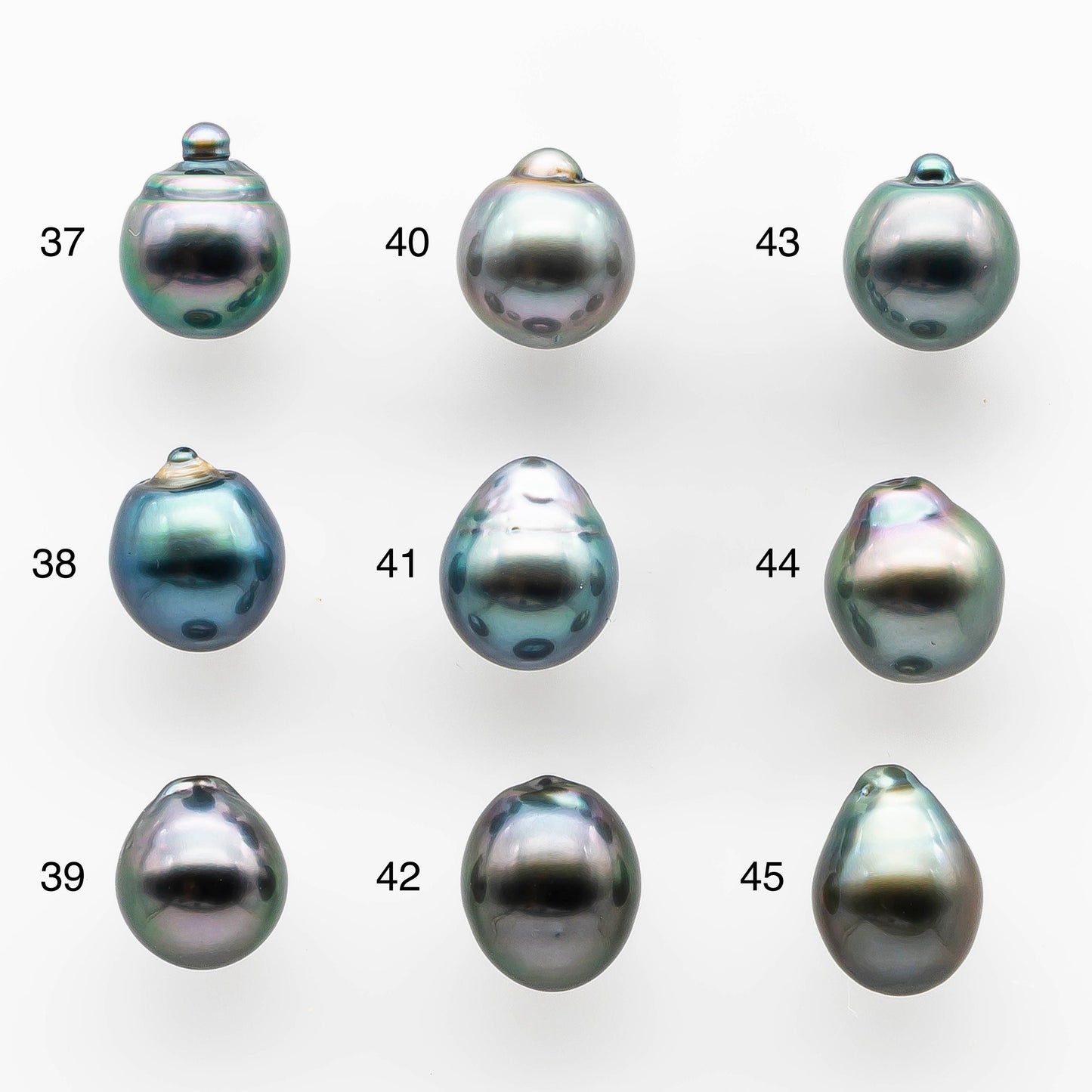 8-9mm Tahitian Pearl Drop with High Luster and Natural Color with Minor Blemishes, Loose Single Piece Undrilled, SKU # 2045TH