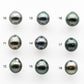 8-9mm Tahitian Pearl in Natural Color and High Luster, Undrilled Loose Single Piece, SKU # 2049TH