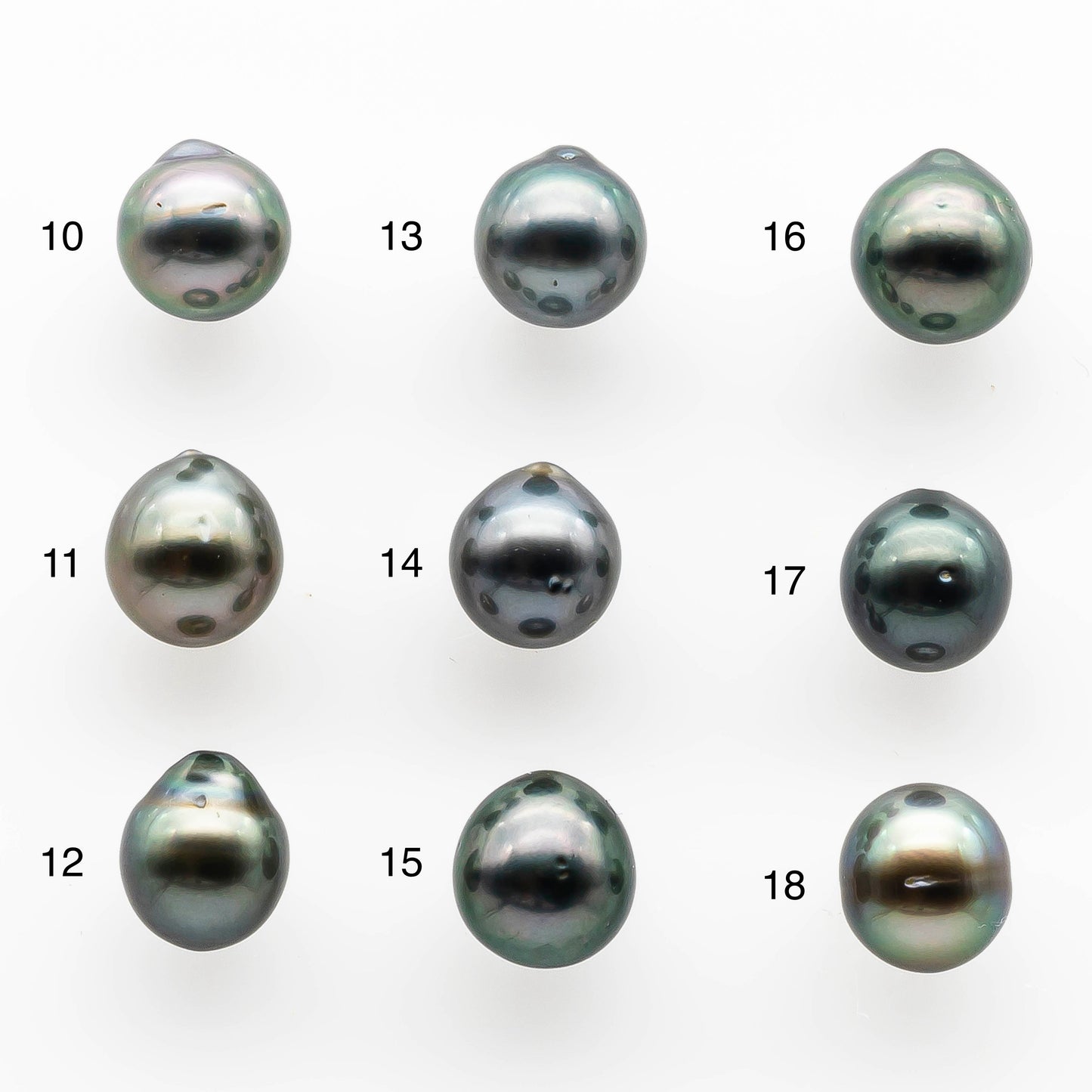 8-9mm Tahitian Pearl in Natural Color and High Luster, Undrilled Loose Single Piece, SKU # 2049TH