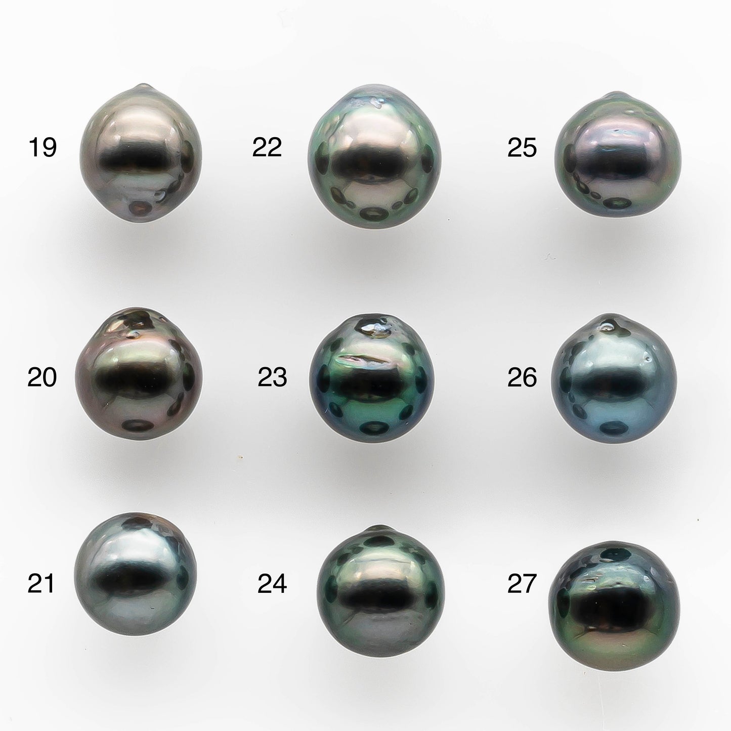 9-10mm Tahitian Pearl Drop Undrilled Loose Single Piece in High Luster and Natural Color with Minor Blemishes, SKU # 2054TH