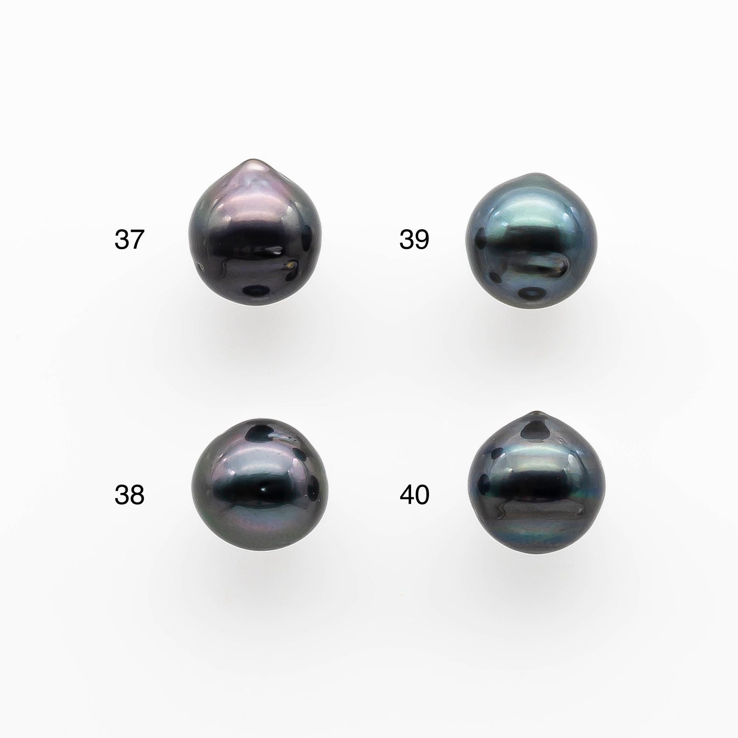 9-10mm Undrilled Drop Tahitian Pearl in High Luster and Natural Color with Minor Blemishes, Loose Single Piece, SKU # 2055TH