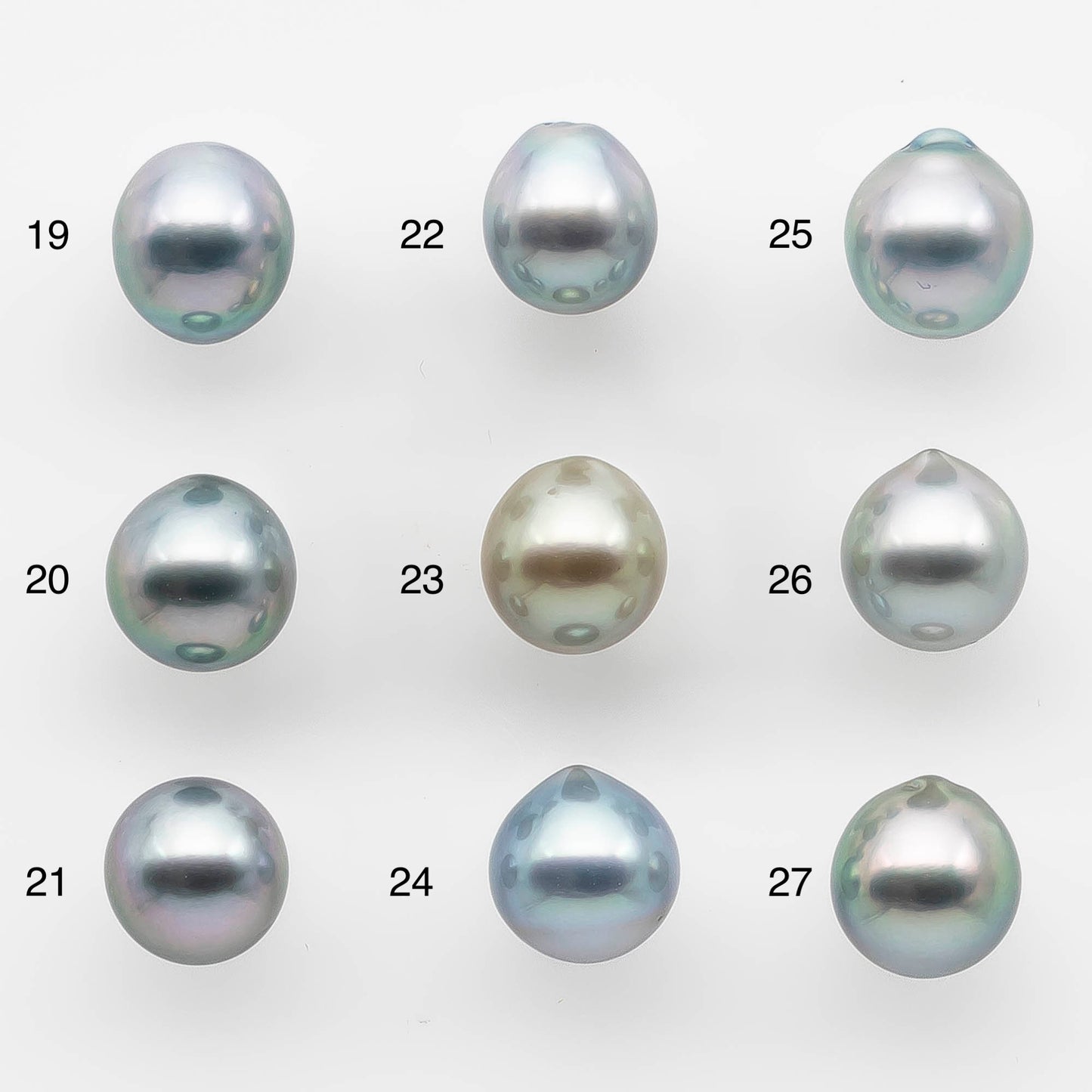 8-9mm High Quality Tahitian Pearl in Silver Blue or Gray Natural Color and Very Nice Luster, Single Piece Loose Undrilled, SKU # 2106TH