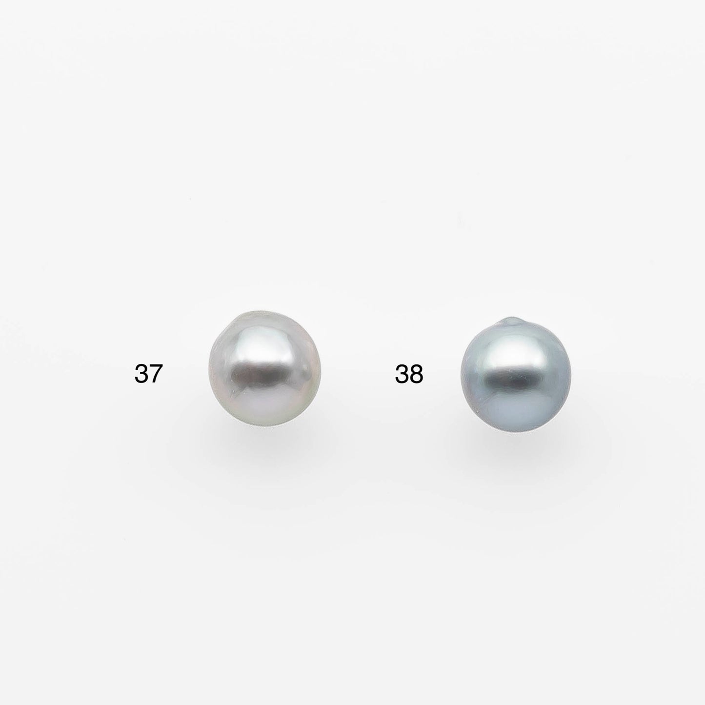 8-9mm Tahitian Pearl Drop with High Luster and Natural Color in Silver Blue with Minor Blemishes, Loose Single Piece Undrilled, SKU # 2108TH