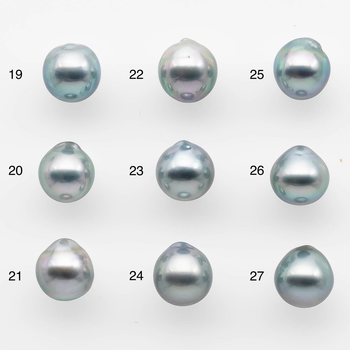 8-9mm Tahitian Pearl Drop with High Luster and Natural Color in Silver Blue with Minor Blemishes, Loose Single Piece Undrilled, SKU # 2108TH