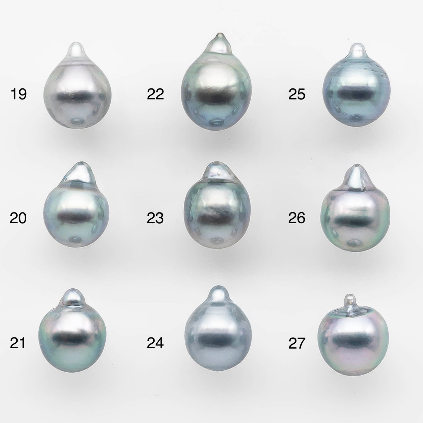 8-9mm Tahitian Pearl Drop with High Luster and Natural Color with Minor Blemishes, Loose Single Piece Undrilled, SKU # 2112TH