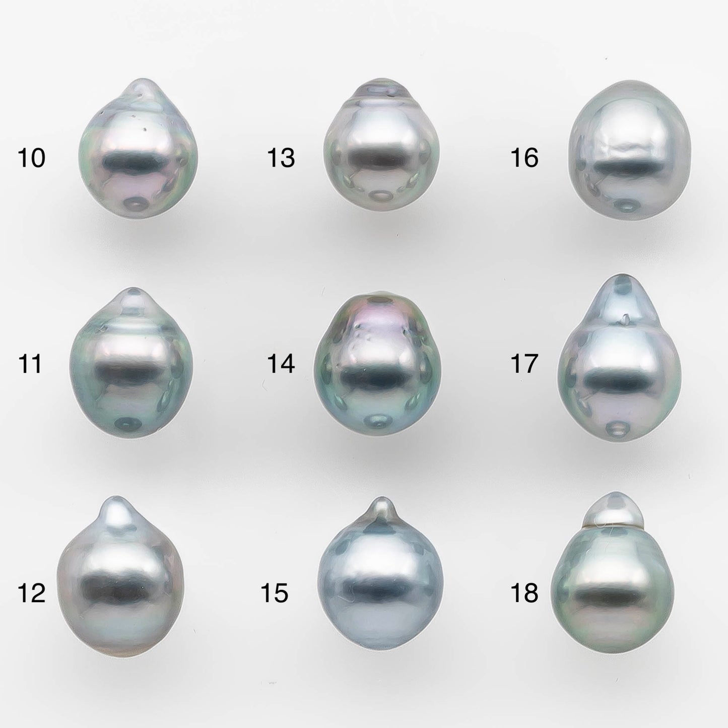 8-9mm Tahitian Pearl Drop with High Luster and Natural Color with Minor Blemishes, Loose Single Piece Undrilled, SKU # 2112TH