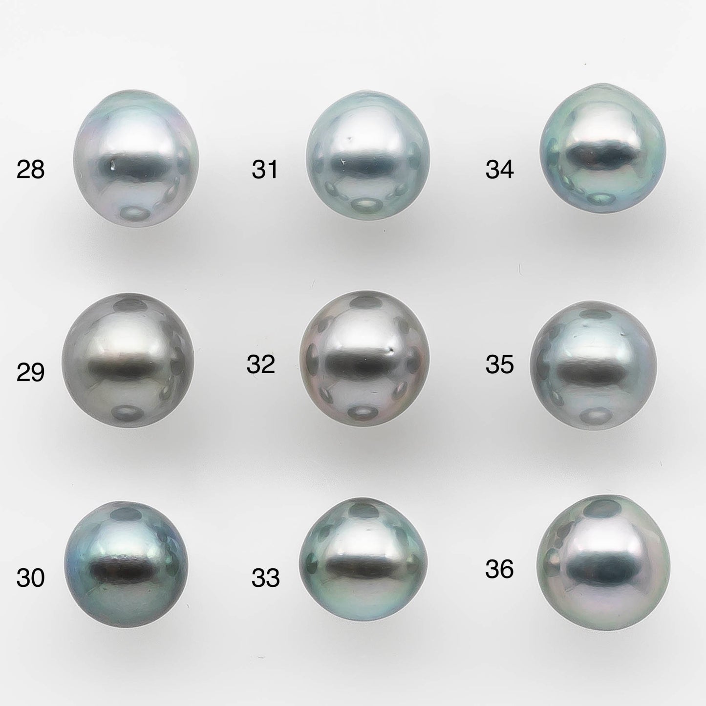 9-10mm High Quality Tahitian Pearl in Silver Blue or Gray Natural Color and Very Nice Luster, Single Piece Loose Undrilled, SKU # 2115TH