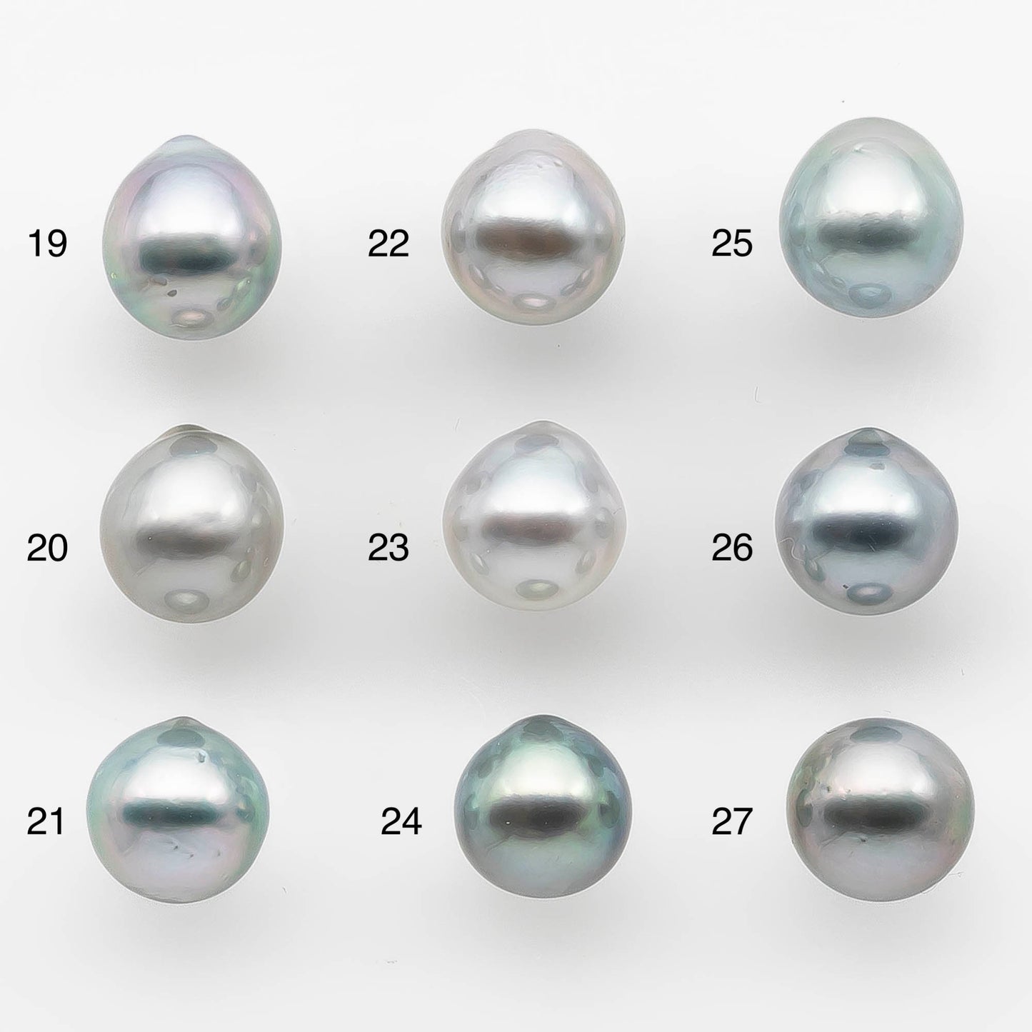 9-10mm High Quality Tahitian Pearl in Silver Blue or Gray Natural Color and Very Nice Luster, Single Piece Loose Undrilled, SKU # 2115TH