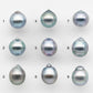 9-10mm Tahitian Pearl Drop with High Luster and Natural Color in Silver Blue, Loose Single Piece Undrilled, SKU # 2117TH