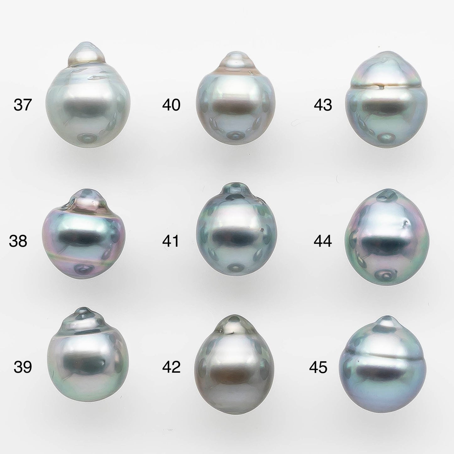 9-10mm Tahitian Pearl Drop with High Luster and Natural Color in Silver Blue with Minor Blemishe, Loose Single Piece Undrilled, SKU # 2118TH